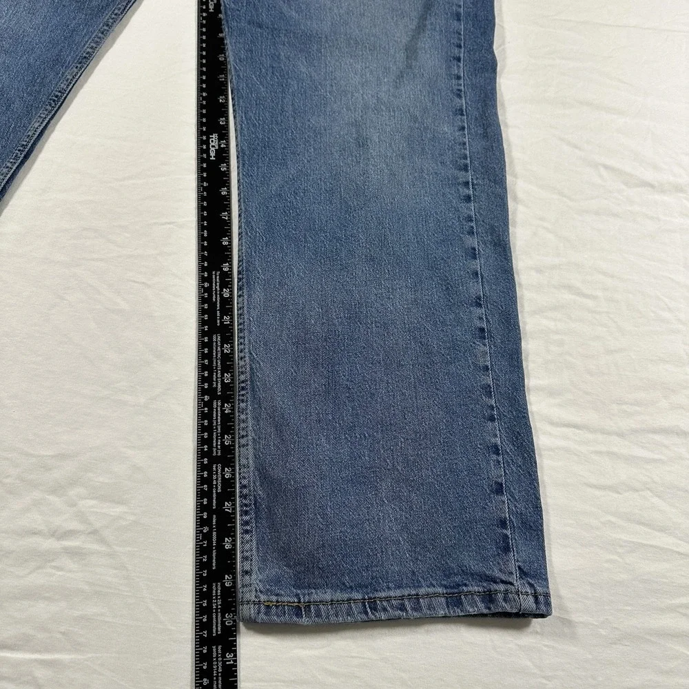 Levis 505 Jeans Mens 40x30 Blue Regular Fit Straight Leg Medium Wash Denim Faded